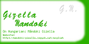 gizella mandoki business card