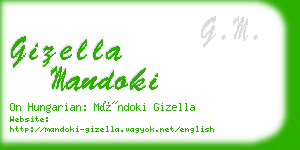 gizella mandoki business card